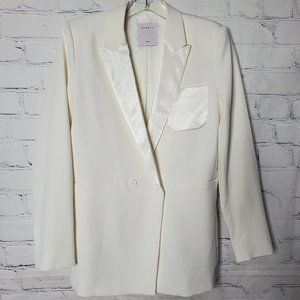 Sandro Paris Satin Panel Blazer